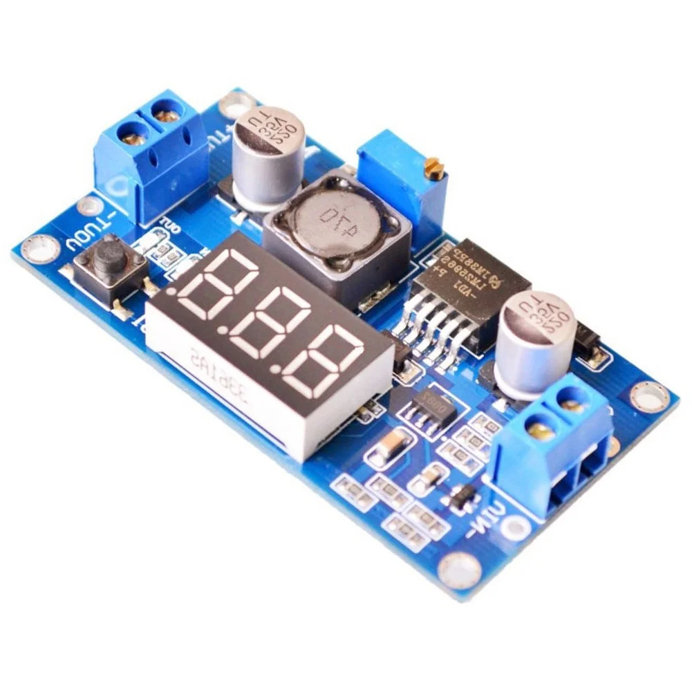 

Регулируемый понижающий преобразователь напряжения DC-DC с цифровым дисплеем вольтметра и двойной транзисторной защитой