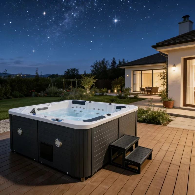 Luxury Outdoor Large Size Swim Pool Lazy SPA for 5 Person Hot Bath Tub Hydro Massage Air Jet Whirlpool Bathtub
