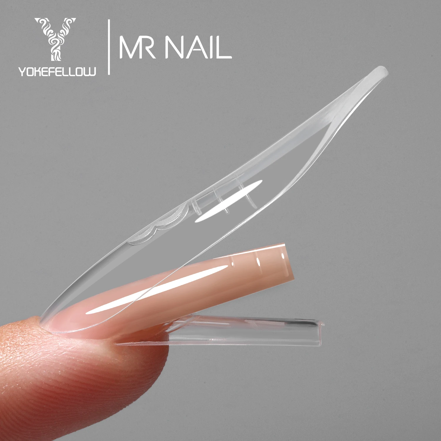 NEW YOKEFELLOW & MR NAIL ชุดแม่พิมพ์ต่อเล็บแบบแซนวิช 240 ชิ้น 15 ขนาด รูปทรงสี่เหลี่ยม สำหรับต่อเล็บด้านบนและด้านล่าง เพื่อการต่อเล็บอย่างรวดเร็ว