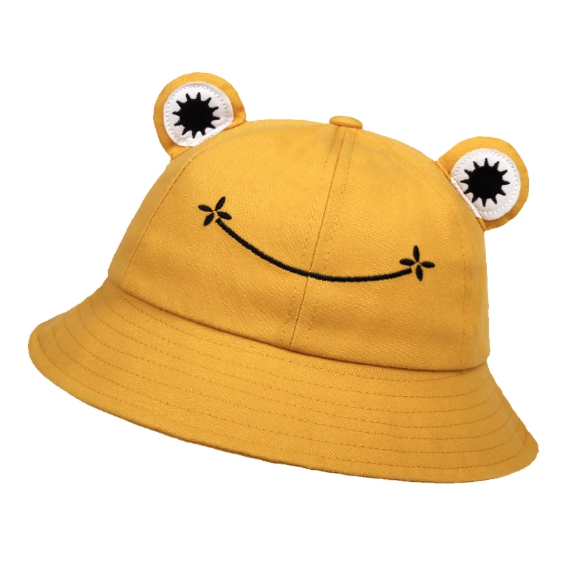 Unisex Cute Frog Style Personality Bucket Hats Fishermen Caps Outdoor Casual Cap Sunscreen Hat