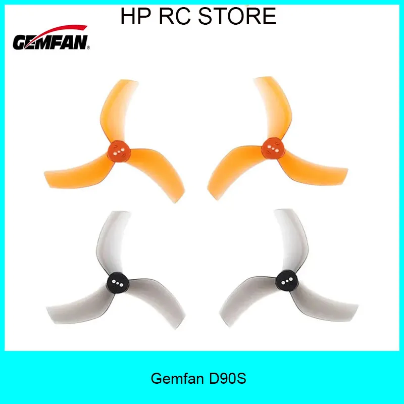 6쌍 Gemfan D90S 90mm 3-블레이드 3.5인치 프로펠러 3홀 1.5mm PC RC 프리스타일 시네후프 레이싱 드론용 고효율
