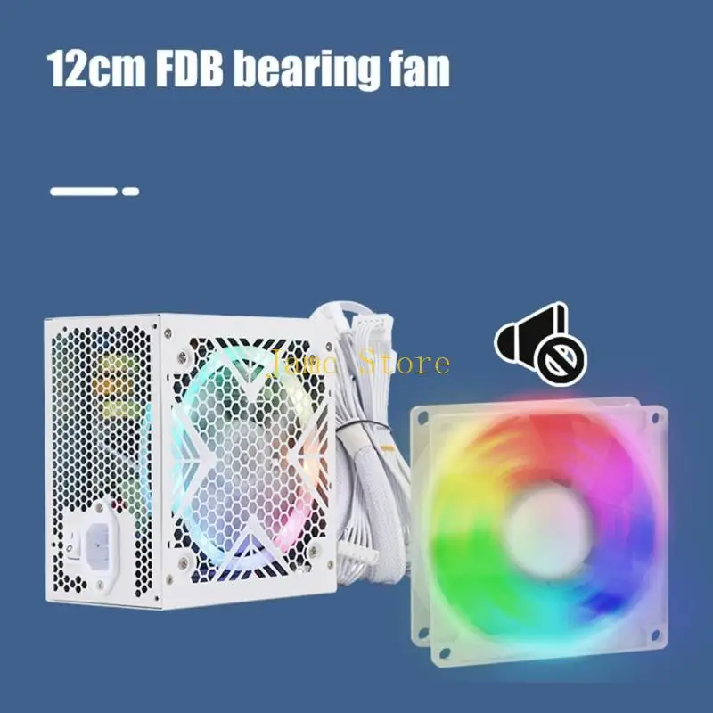 LX0B Efficient 550W Computer Power Supply With Colorful Lighting Effect For Gaming
