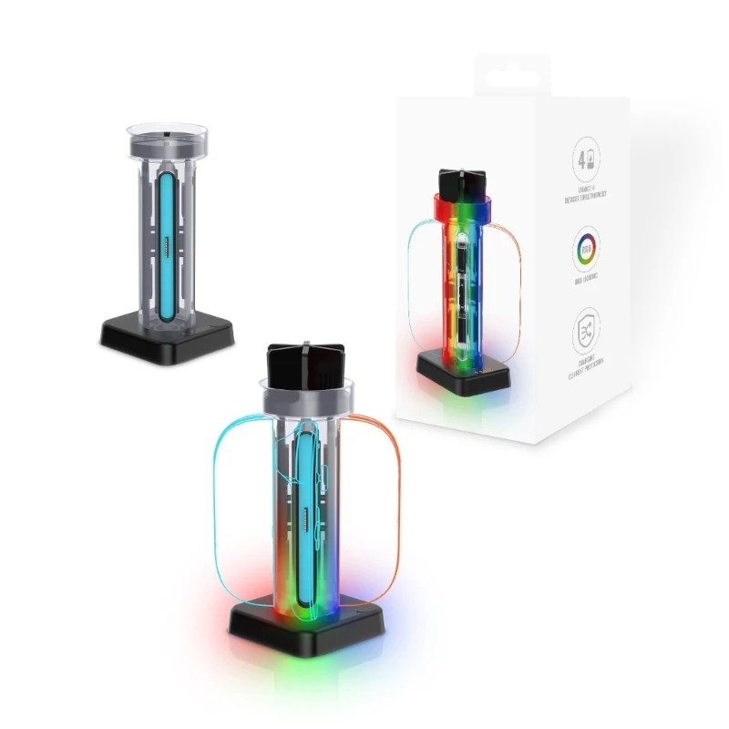 NS2 컨트롤러 용 1 충전 스테이션에서 4 마그네틱 충전기 도크 스탠드 충전 4 컨트롤러 동시에