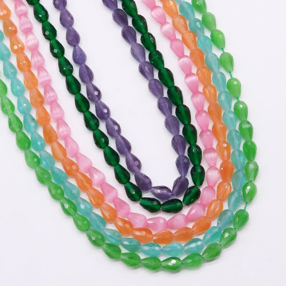 

High Quality Hot Selling Natural Colored Zircon Water Droplet Shaped Luxury Jewelry Accessories DIY Necklaces Earrings Bracelets