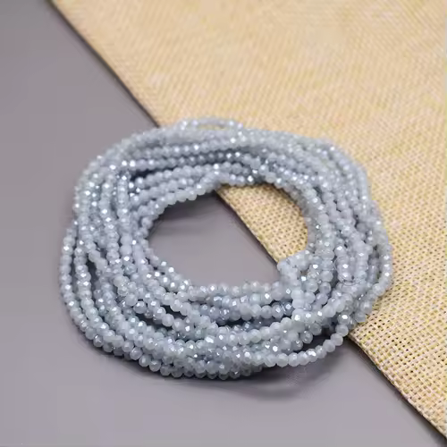 Yanqi 2 3 4mm Rondell Austria Faceted Crystal Beads Round Glass Beads Loose Spacer Beads for Jewelry Making DIY - Image 38