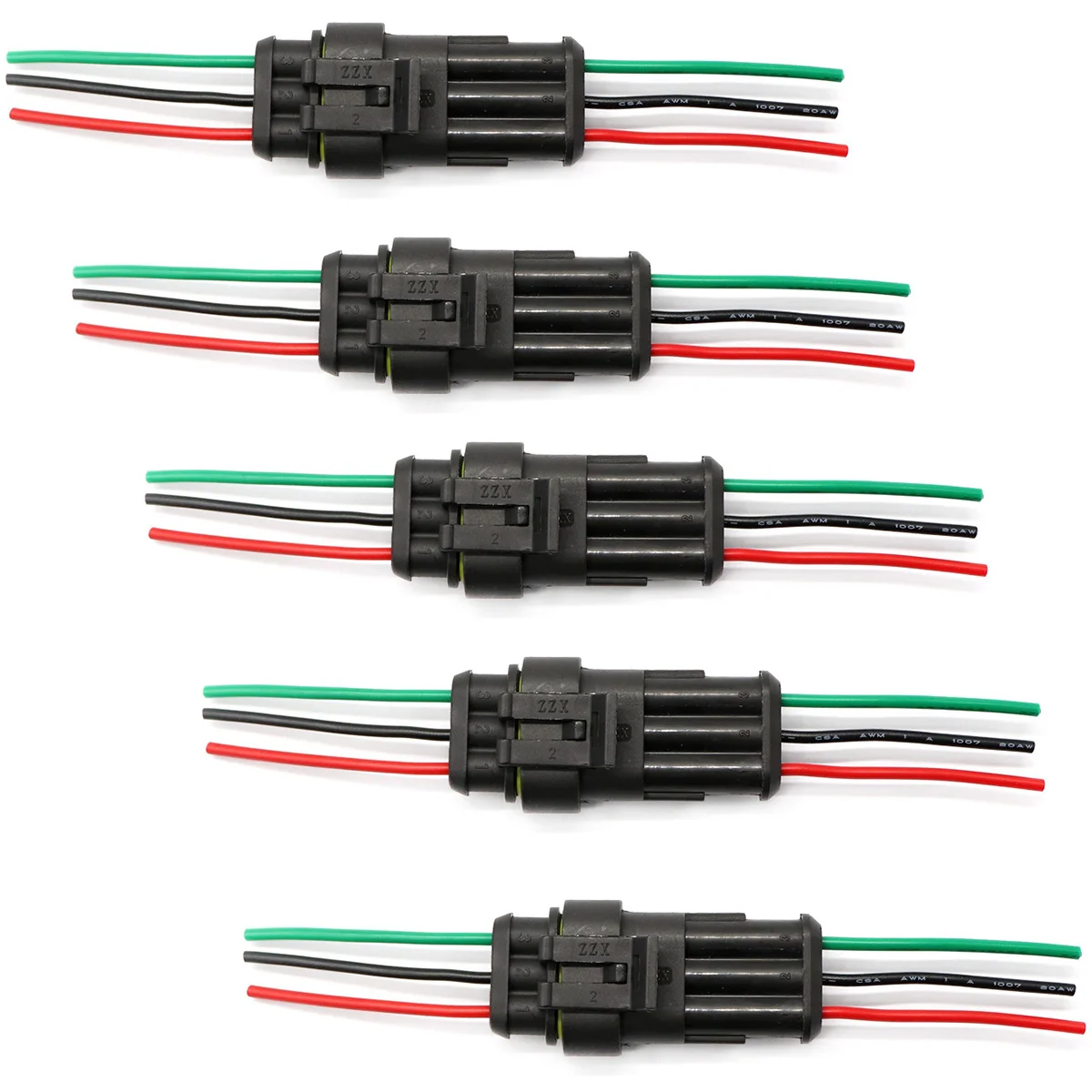 

Waterproof Cable Connector 3-way Plug Electric Wire Terminal Sealed Joint Dustproof Car Motorcycle Wiring 10A