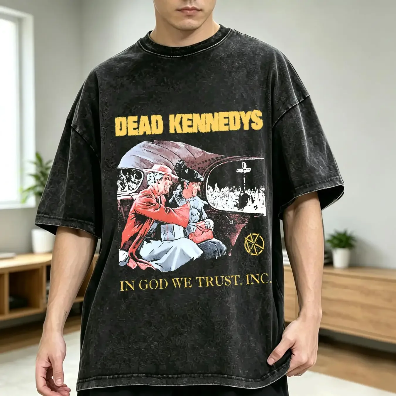 washed T Shirt Cotton Dead Kennedys In God We Trust Inc D H Peligro Jello Biafra vintage Washed Top For Everyday Wear