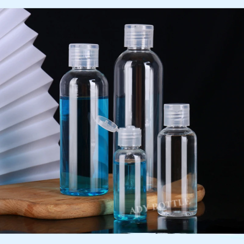 Transparent Empty Bottle Plastic Portable Travel Refillable Cosmetics Liquid Dispensing Butterfly Cover Containers