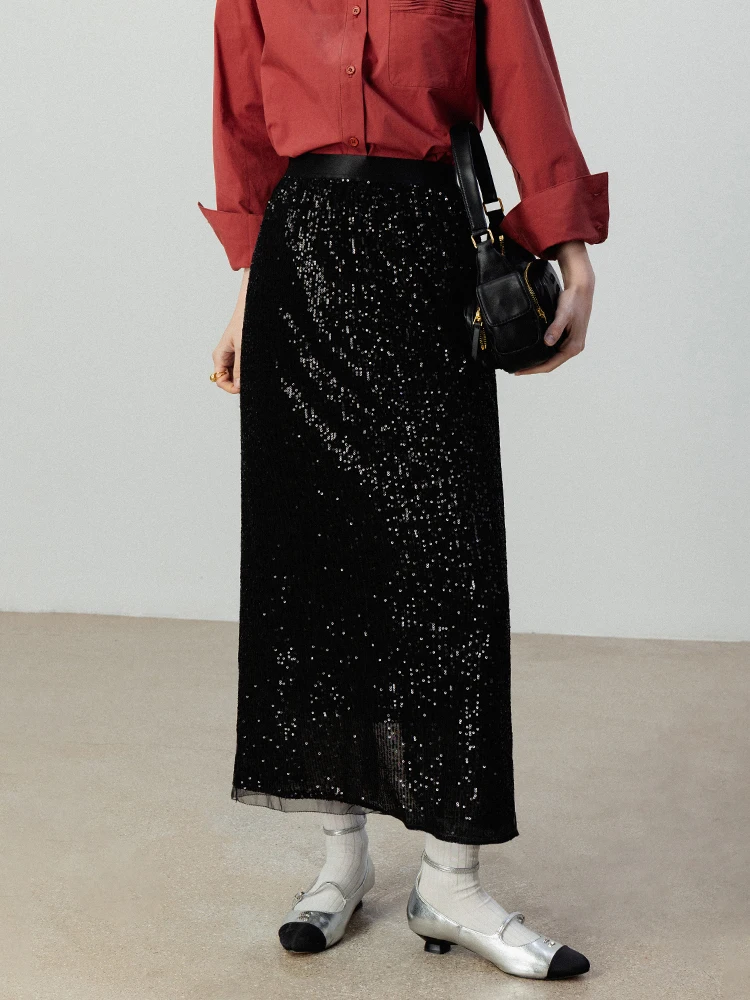 

Юбка трапециевидной формы с высокой талией, женская модная свободная длинная юбка для поездок на работу, осеннее новое поступление, бренд EGGKA