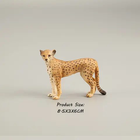 Vilda djurfigurer leksakslejon tiger leopard panter gepard plastmodell leksaker djungeldjur figurer actionfigur barnpresenter 10 best sales djungeldjur - №9
