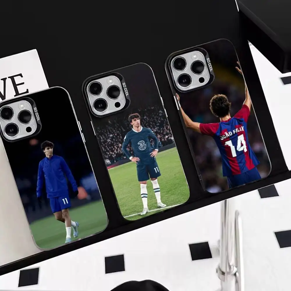 

J-Joao F-Felix-Football-Sport Phone Case For IPhone 17,16,15,14,13,12,11 Plus,Pro Max,XS,Colorful Silver Black Cover