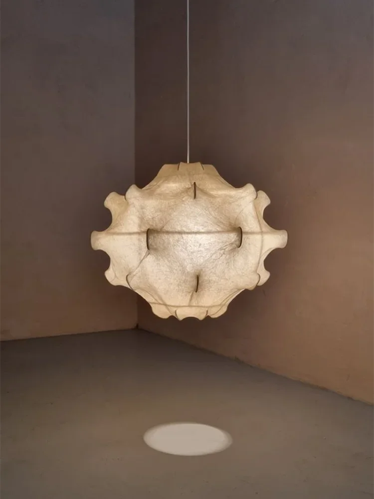 

Japanese Wabi Sabi style pendant lamp designer bedroom study silk lamp retro restaurant bar counter homestay lighting