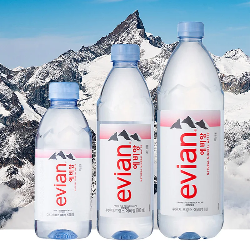 Evian Mineralwasser Flaschenwasser 330 ml / 500 ml / 1 l