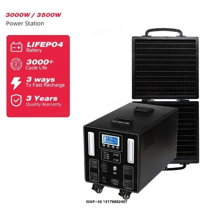 

Long Life Off Grid Power Solar Energy Iron LiFePO4 3000W 3500W Camping Outdoor Energy Storage Portable Solar Power Station
