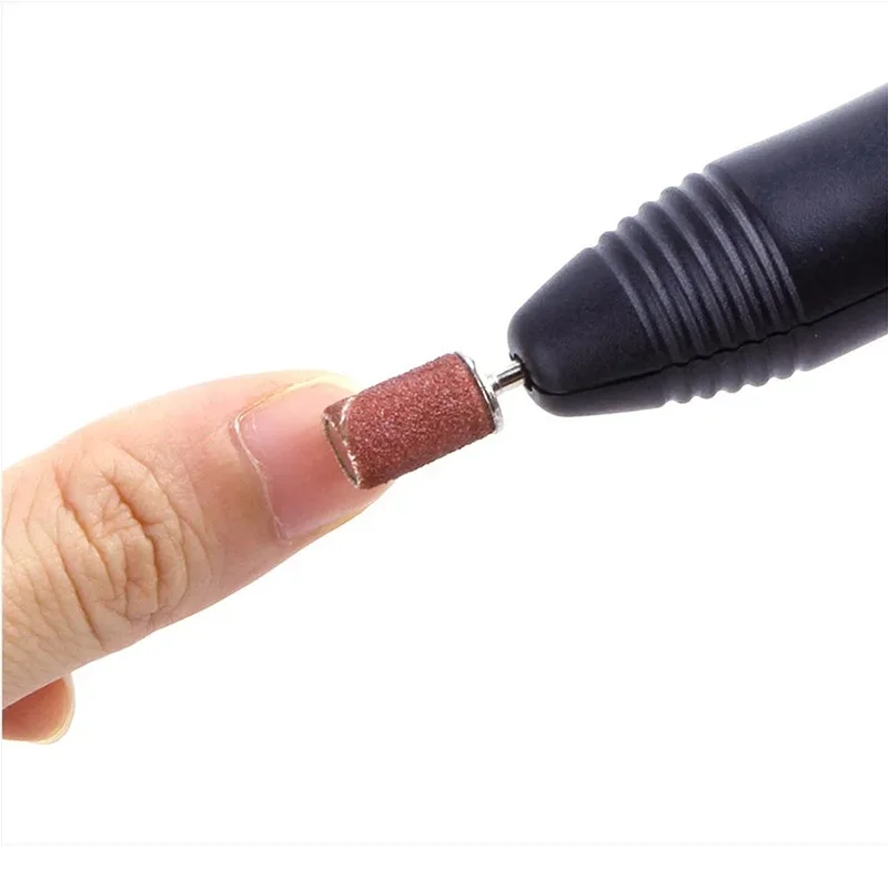 100/50pc サンディングキャップバンド電気マニキュアマシン 180/120/80 グリットネイルドリル研削ビットファイルペディキュアツール