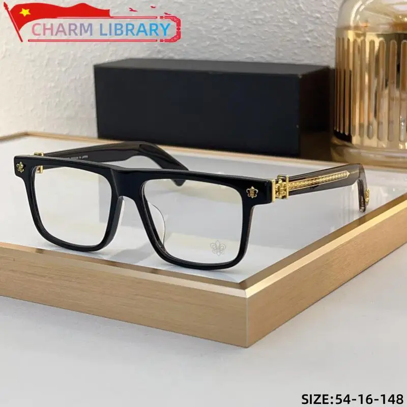 Fashion Myopia Glasses Frame Men's Square Large Frame Classic Retro Acetate Trend Women's Anti-blue Light Prescription Glasses