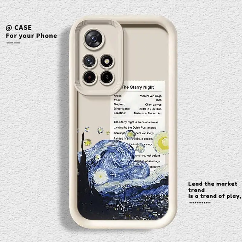 Van Gogh เคสโทรศัพท์ลายศิลปะดวงดาวสำหรับ Xiaomi redmi 9A 9C 10 10A 10C 12 4G A1 12C ฝาครอบเนื้อนิ่ม A2