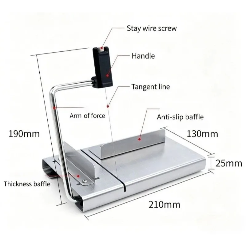 Handmade Soap Cutter Tool Cheese Butter Slicer Soap Cutting Board Slicing Device Adjustable Thickness with Scale soap making kit view 6