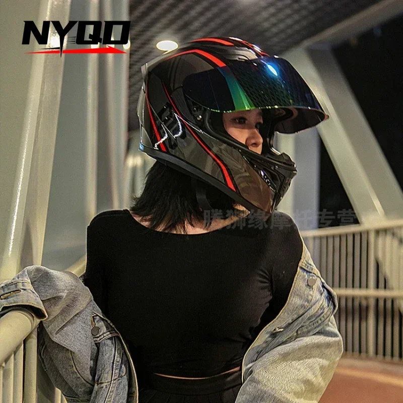 

Full Face Motorcycle Helmet with Built-in Bluetooth Headset Outdoor Retro Cool Safety Men Women Racing Casque Capacitance