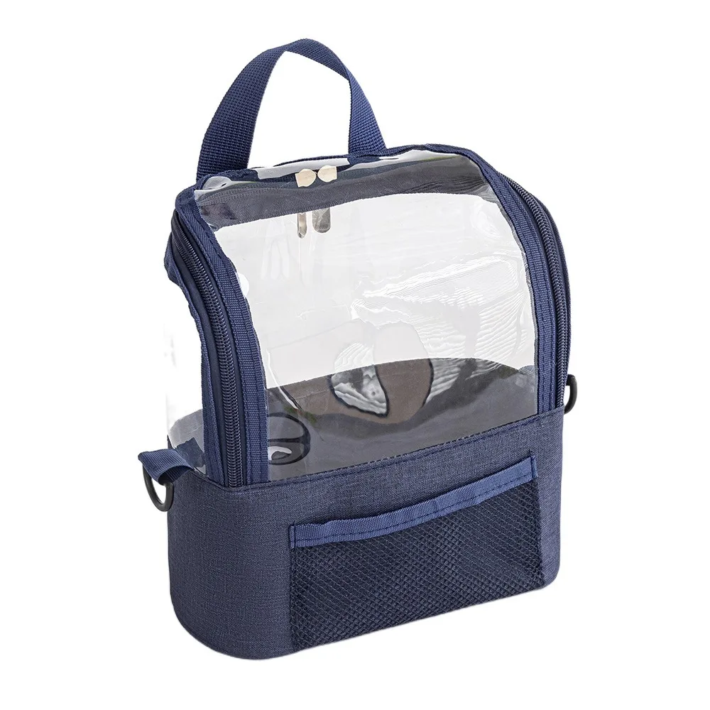 

Professional Makeup Brushes Shoulder Bag Lightweight Oxford Cloth Cosmetic Storage Bag Multifunctional Transparent