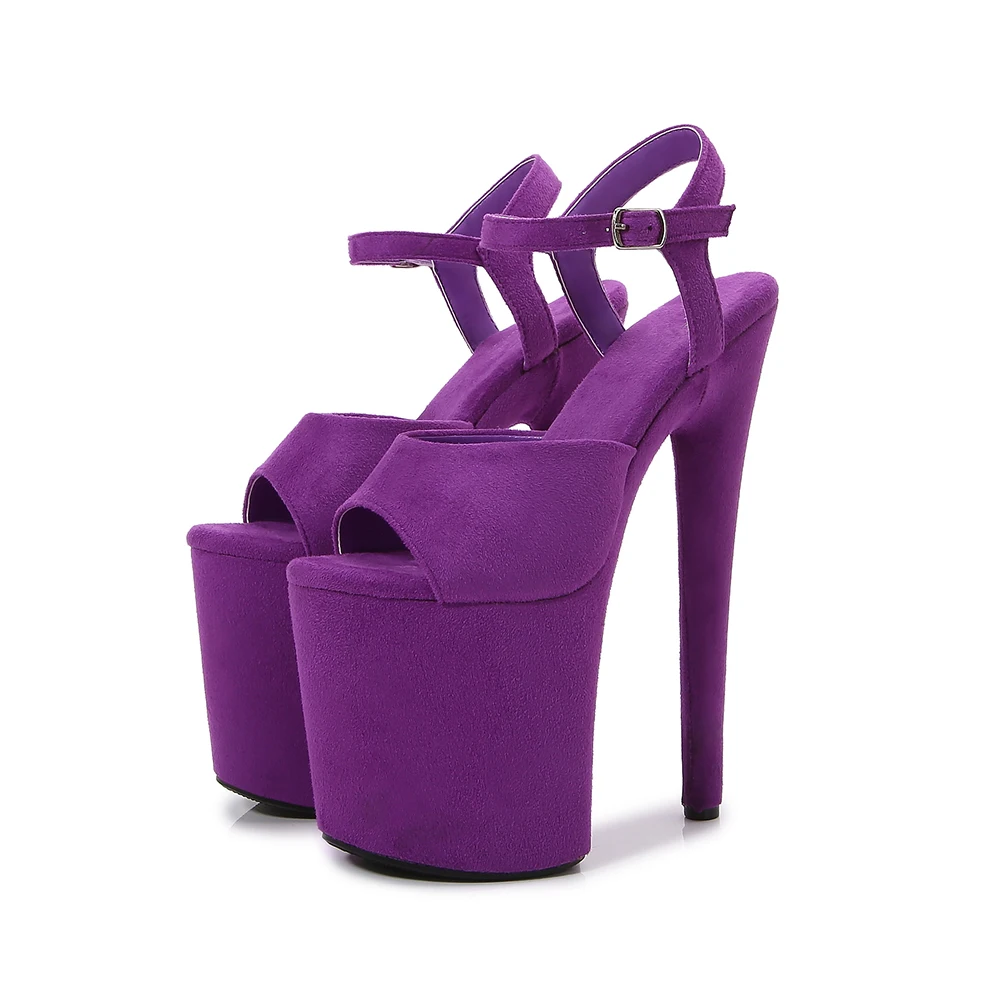 Super High Women Shoes Sexy Show Sandals 20 CM High Heels Sexy Platform Sandals Shoes for Club Naked Color Dress Shoes image 2