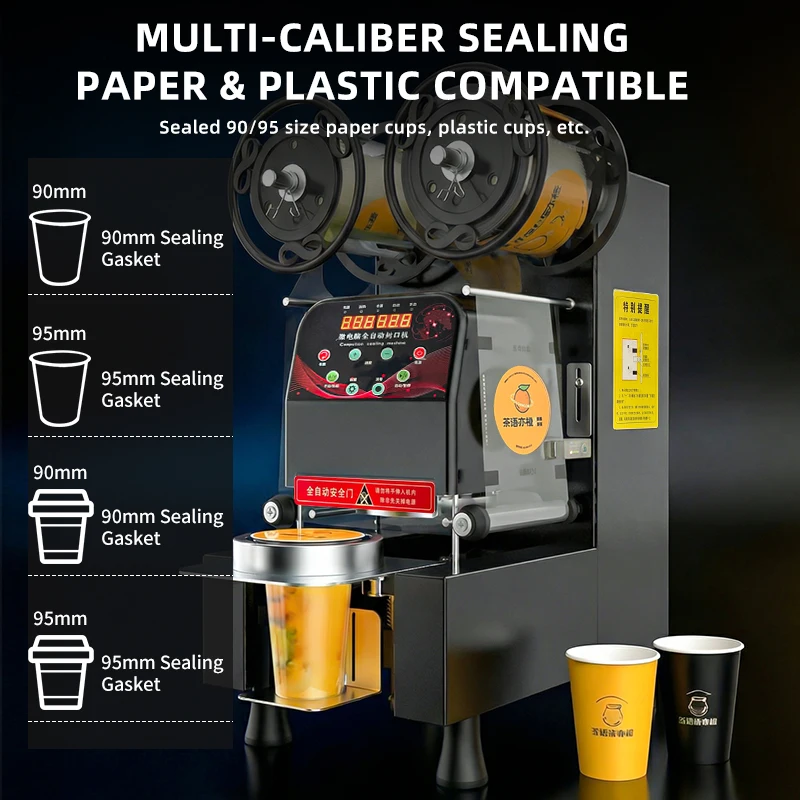 Desktop Cup Sealing Machine For Cafe Bubble Tea & Juice Drinks