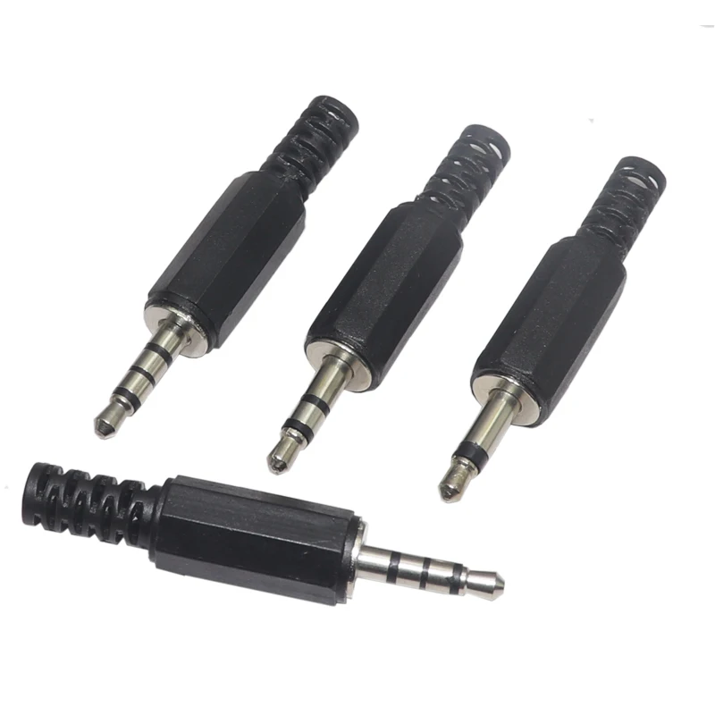【10PCS】3.5mm RCA Plug 2 3 4 Pole Mono Stereo Audio Video Dual Audio Plug Headphone Cable Wire Connector