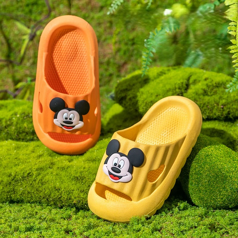 Disney Summer Children\'s Sandals Slippers Cartoon Mickey Boys and Girls\' Non slip Soft Sole Slippers Pink EVA Shoes Size 24-37