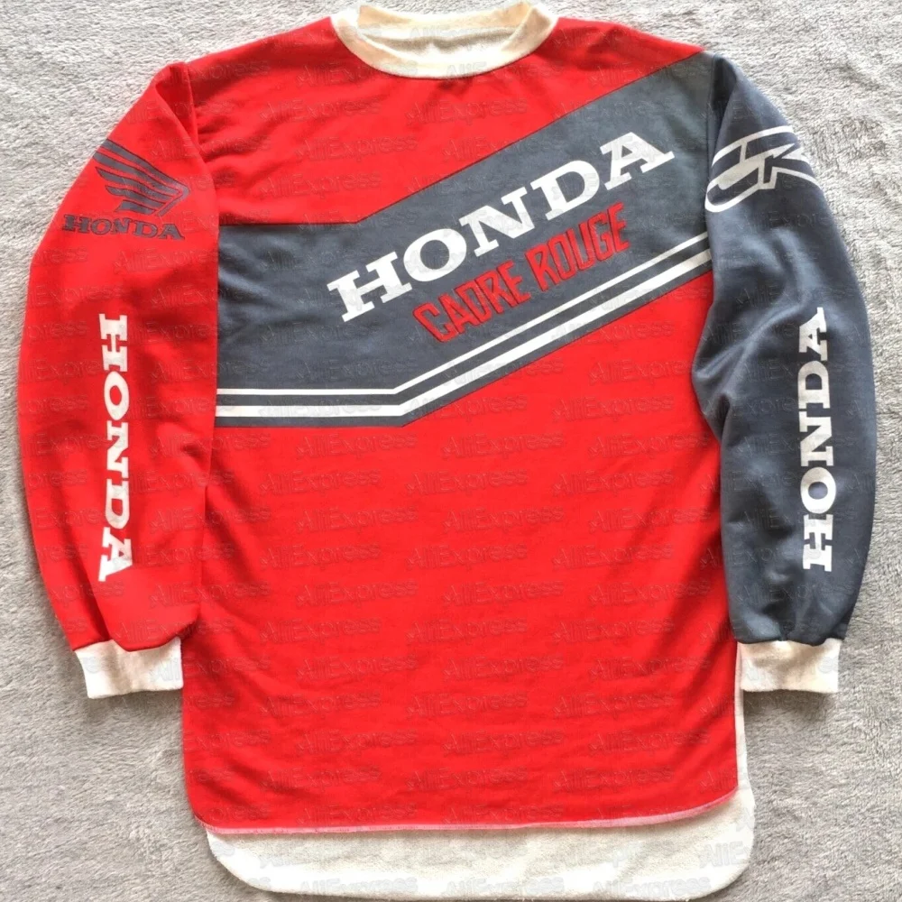 

Мужская гоночная майка Honda 2025 Dirt Bike с длинным рукавом, дышащая, быстросохнущая мотоциклетная рубашка, удобная посадка для горной езды