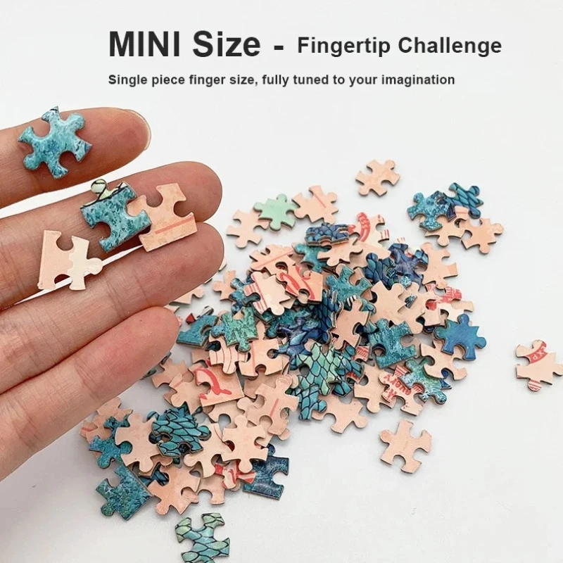 10*15cm 150 Pieces Mini Jigsaw Puzzles for Adults Kids Elephant Small Animal Series Painting Capsule Tube Intelligent Game Toys