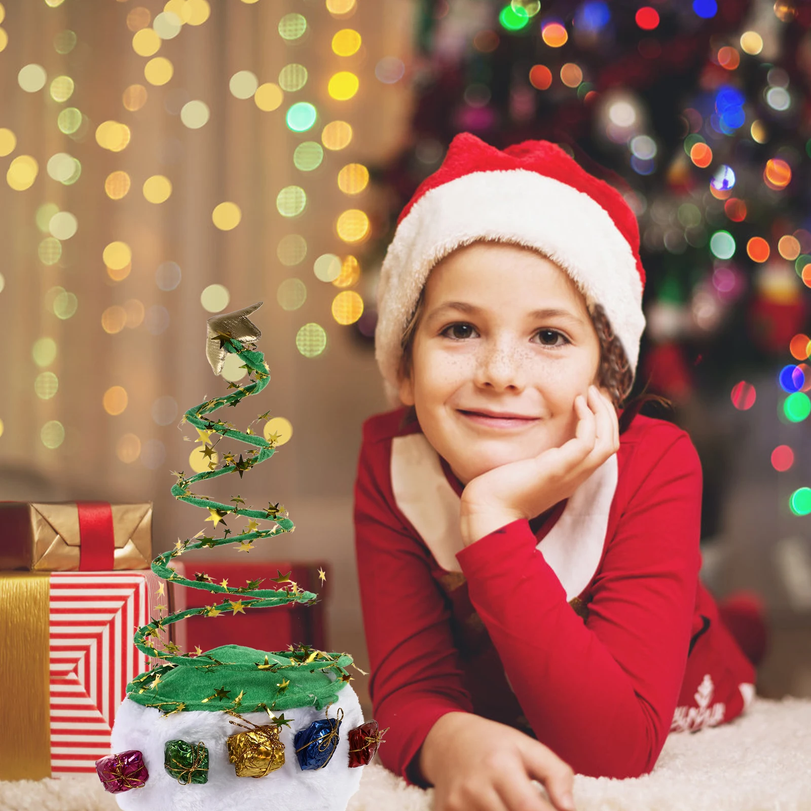 

2Pcs Xmas Hat Props Festival Party Headwear Christmas Themed Headdress Decorative Xmas Party Prop Festival Prop