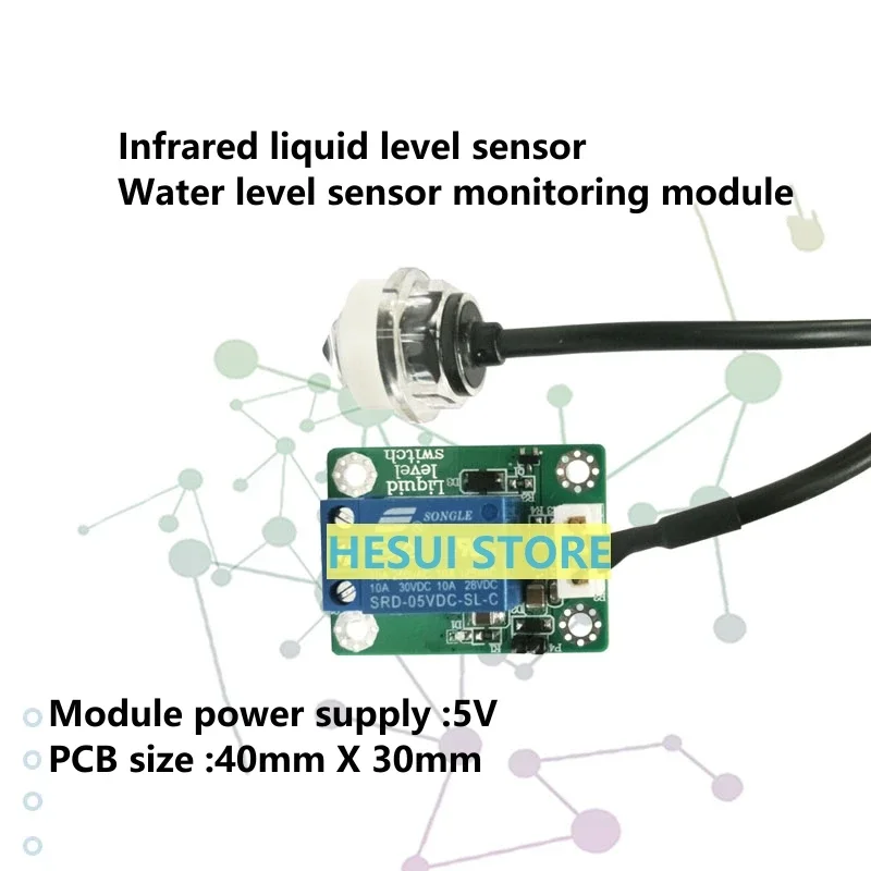 Infrared liquid level sensor Liquid level detection module Water level sensor monitoring switch High precision corrosion resista