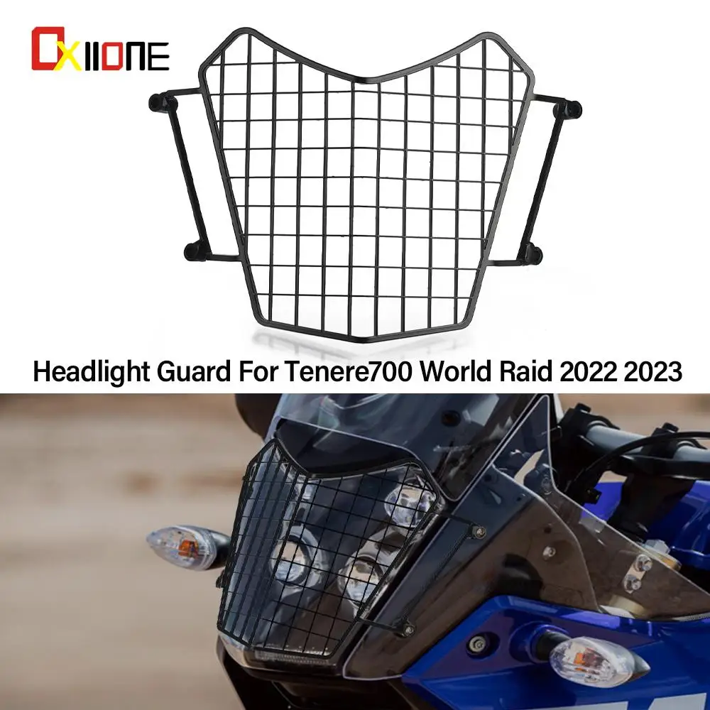 

New Motorcycle Accessories Headlight Cover For YAMAHA Tenere 700 2022 2023 World Raid Protector Grille Guard Headlamp Protection