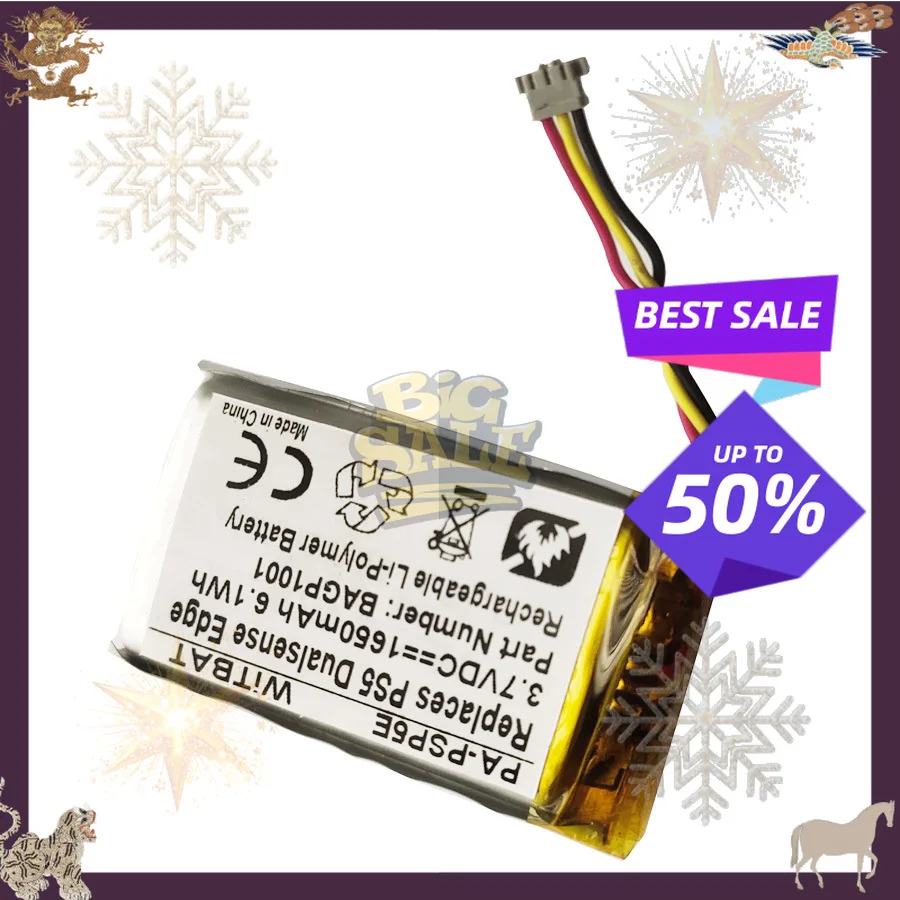 SWZY  3.7V 650mAh BAGP1001 DualSense Edge Controller Li-Ion Battery for SONY PS5 DualSense Edge Gamepad Battery PA-PSP5E