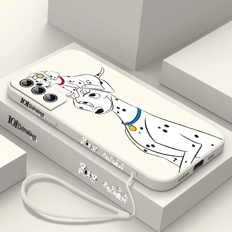 Dalmatians 101 Phone Case For Samsung Galaxy S24 S23 S22 S21 S20 Pro FE Plus Ultra Liquid Left Rope Cover