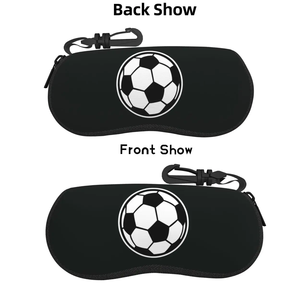 

Soccer Ball Football Icon Shell Glasses Case Protective Sunglasses Box Women Men Soft Eyeglass Bag Pouch