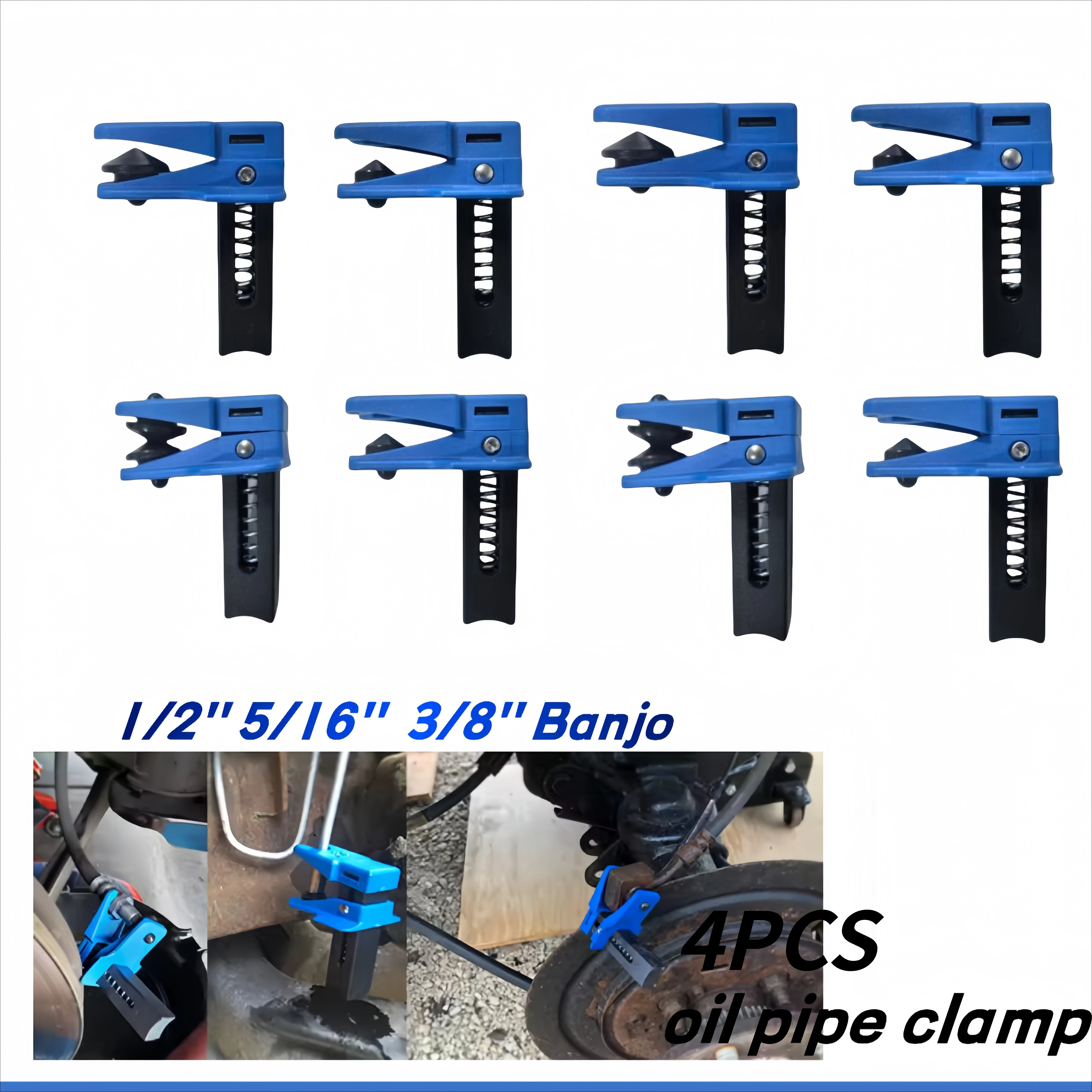 Brake Fluid Line Block Off Cap Set For Auto Motorcycle Repair Seal Oil Pipe Leak  Oil pipe clamp interception clamp Proof Tools