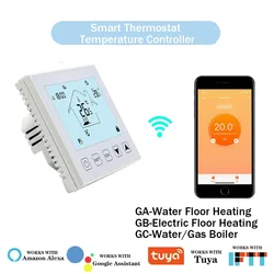 Tuya Wifi Slimme Thermostaat Temperatuur Controller Voor Water/Elektrische Vloerverwarming Water/Gas Boiler Werkt Met Alexa Google thuis