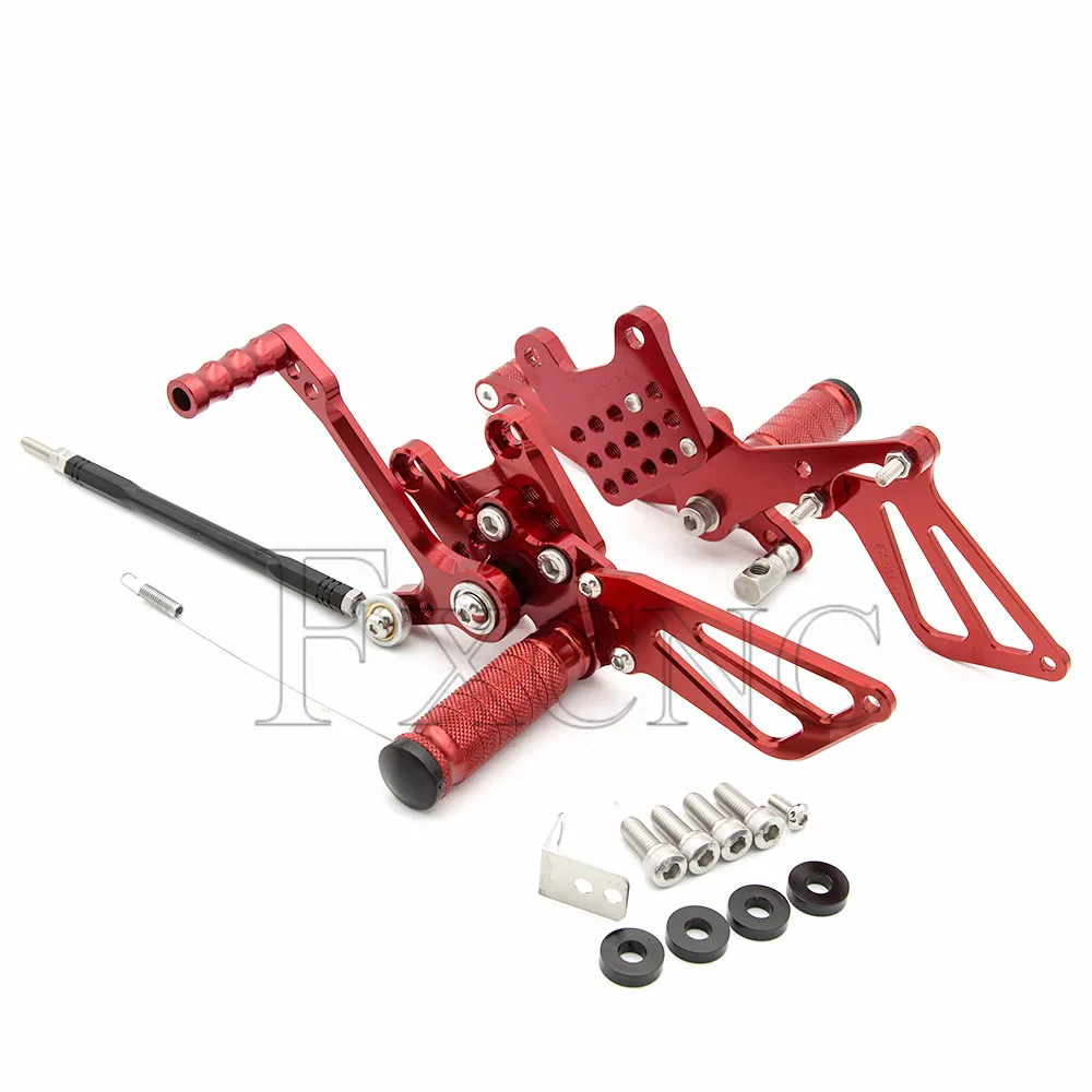For Suzuki GSXR 600 750 1996-2005 CNC Motorcycle Foot Pegs Rest Rearset Rear Set Footrest image 3