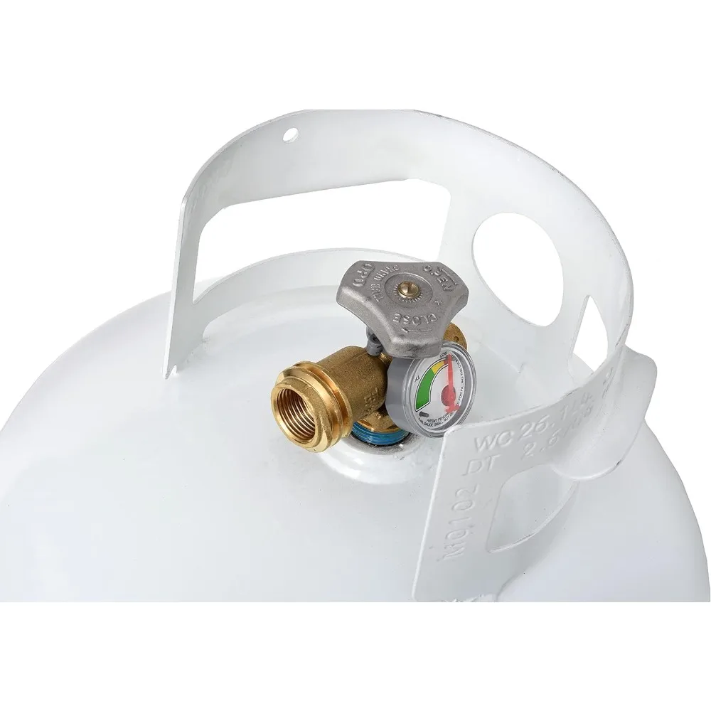 Flame King YSN11SQT 11 Pound Propane Tank Cylinder Squatty with Type 1 OPD Valve, White