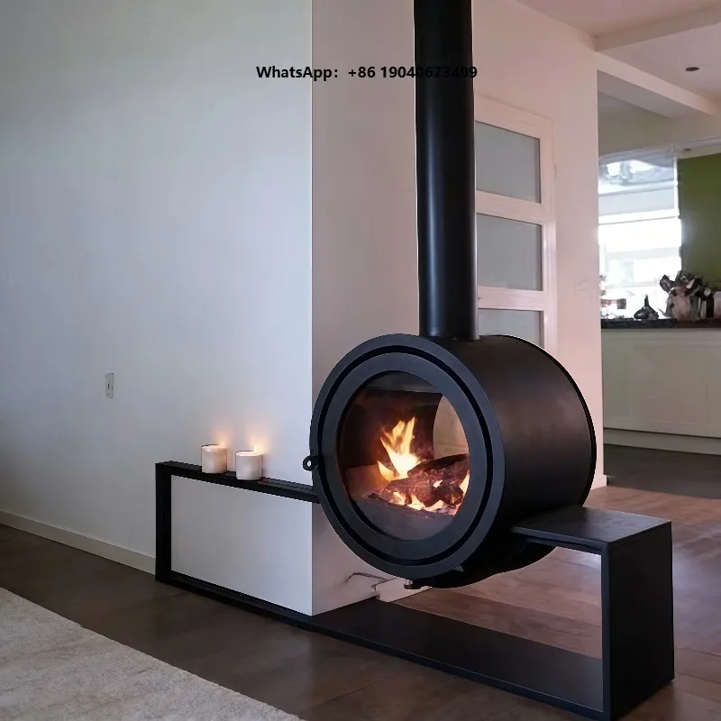 Artistic Gas Fireplace Real Dancing Flame Cozy Heating for Living Room Club and Modern Interior Decoration xyl