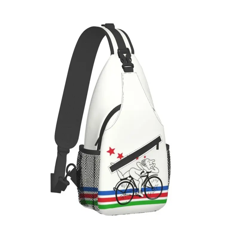 LSD bicicleta dia sling peito saco para homens, ombro personalizado, crossbody, ciclismo, camping, mochila, dia de bicicleta