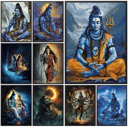 Hinduism Religion Shiva Parvati Prints Posters Wall Pictures For Church Room Decor Poster Wall Art Canvas Painting Unframed