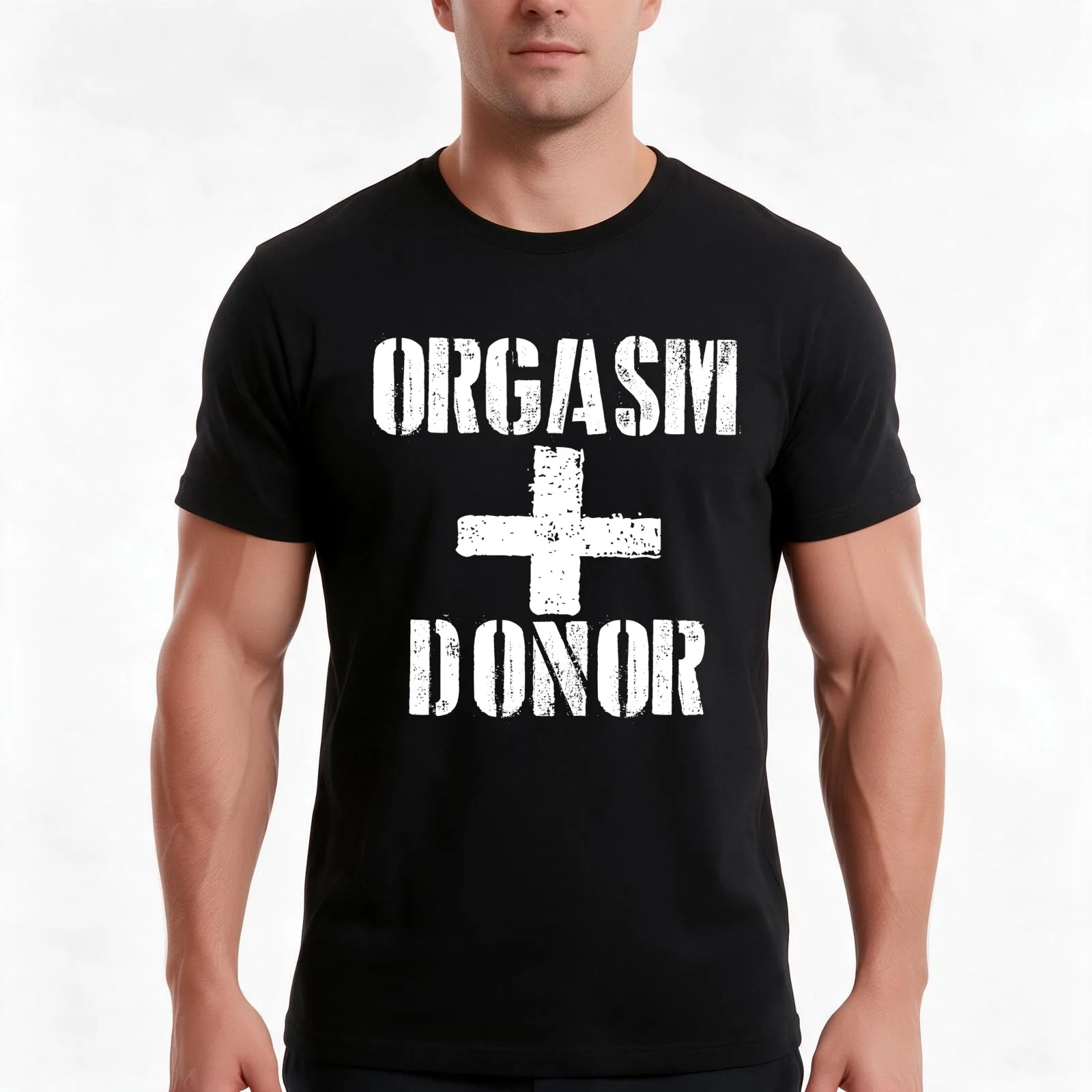 Orgasm Donor T-Shirt Summer Casual Cotton Tee Oversized Streetwear Tops Vintage Graphic Print Loose Fit Short Sleeve