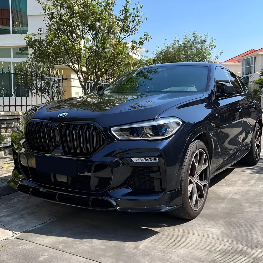 Für BMW X6 G06 M-Sport 30d 40i 40d 45e M50i M50d 2019-2023 4-teiliger Frontstoßstangen-Splitter Lippen-Spoiler Diffusor Karosserie-Kit Tuning