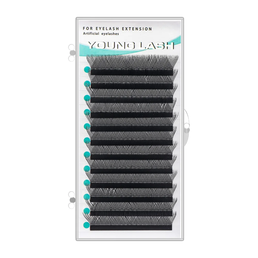 YOUNG LASH-extensiones de pestañas con forma de YY, maquillaje ligero y suave, fácil de florecer, 8-15mm, L + LU(M), venta al por mayor