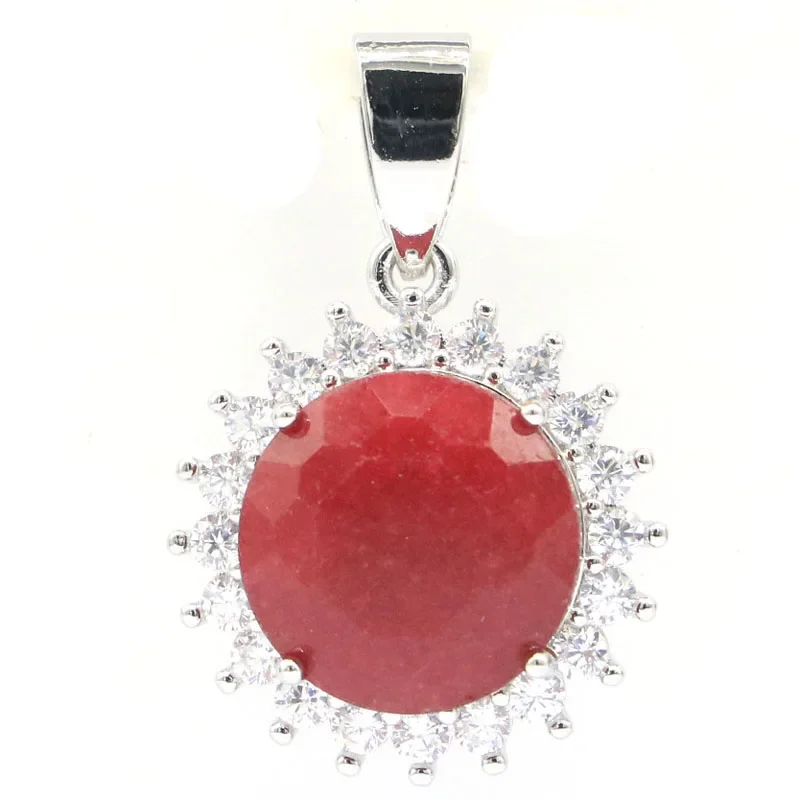 Buy 2 Get 1 Free 3.5g Customized 925 Solid Sterling Silver Pendant Red Ruby Blue Sapphire Real Green Emerald White CZ