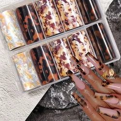 Design Nail Art Print Nail Foils Stickers decalcomania Sliders Transfer Foil WrapTips decorazione Manicure fai da te