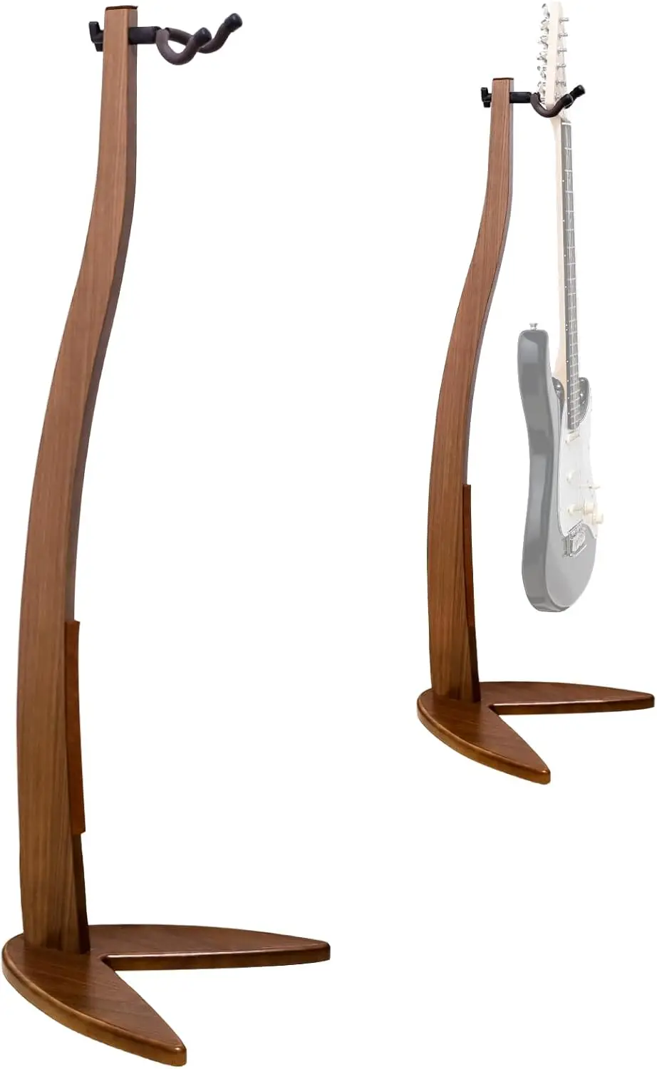 

Solid Wood Guitar Bass Stand, Mermaid Shaped, 42 inch, Anti-Scratch, for Display Storage