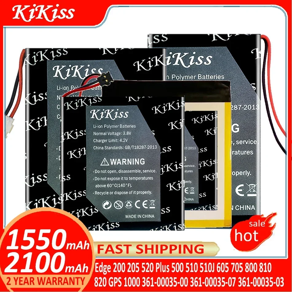 KiKiss Battery for Garmin Edge 200 205 520 Plus 500 510 510J 605 705 800 810 820 GPS 1000 361-00035-00 361-00035-07 361-00035-03